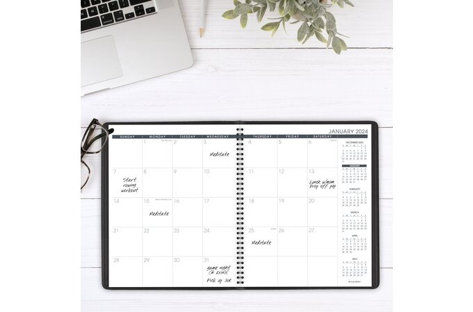 AT-A-GLANCE 2025 Monthly Planner (9" x 11") - Black