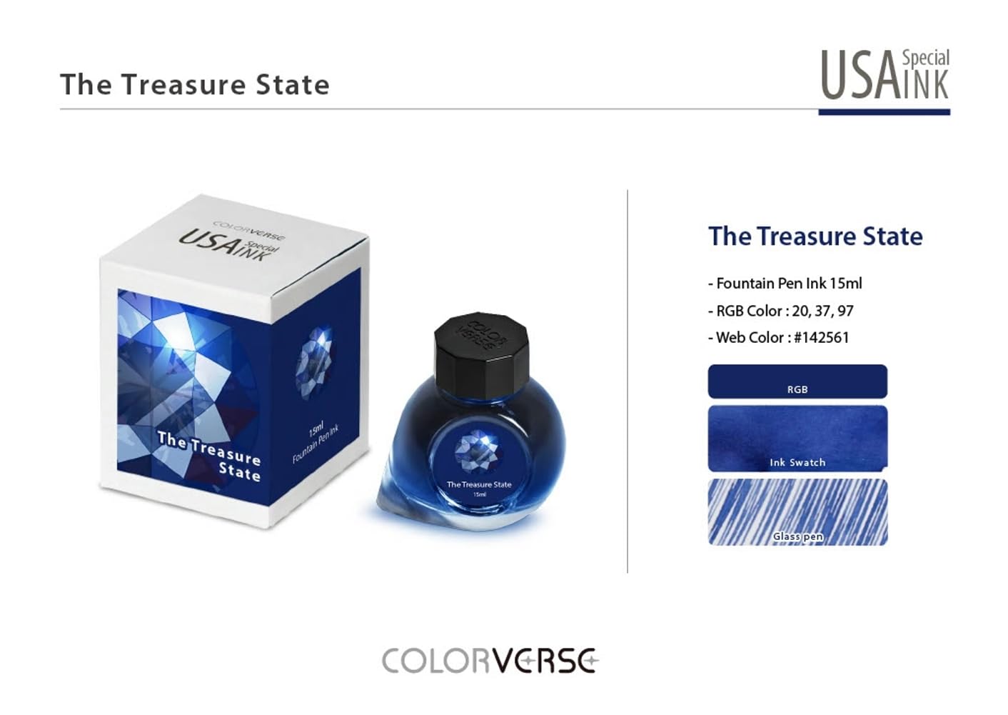 Colorverse The Treasure State (15ml) Bottled Ink (USA Special Series, Montana)