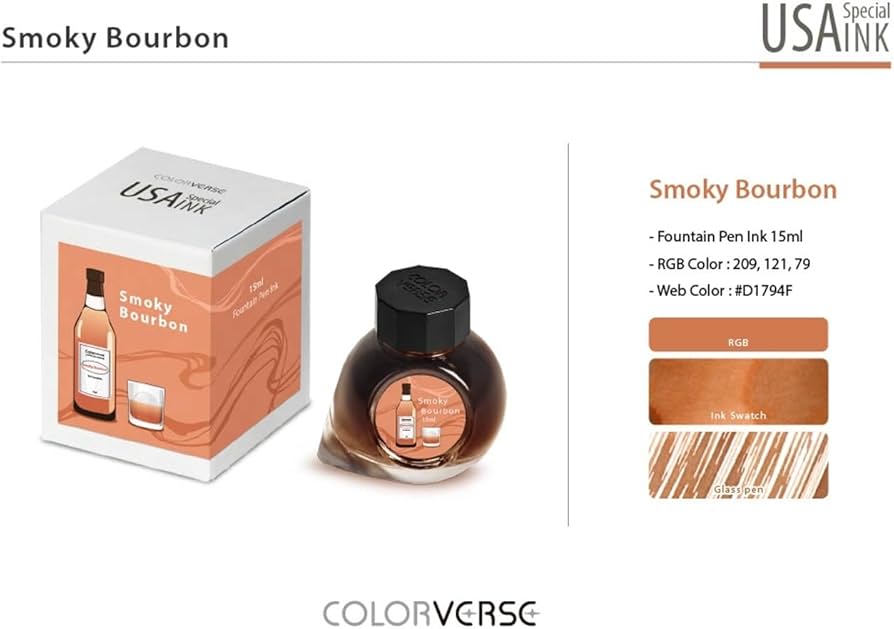 Colorverse Smoky Bourbon (15ml) Bottled Ink (USA Special Series, Kentucky)