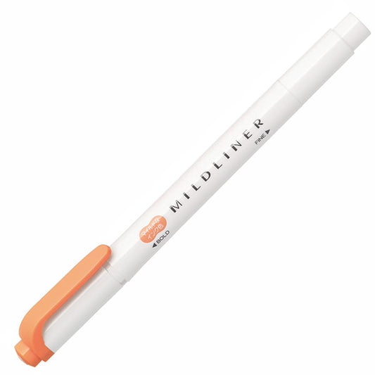 Zebra Mildliner Double Ended Highlighter - Apricot