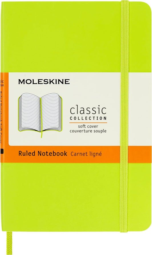 Moleskine Pocket Softcover Classic Ruled Notebook - Lemon Green