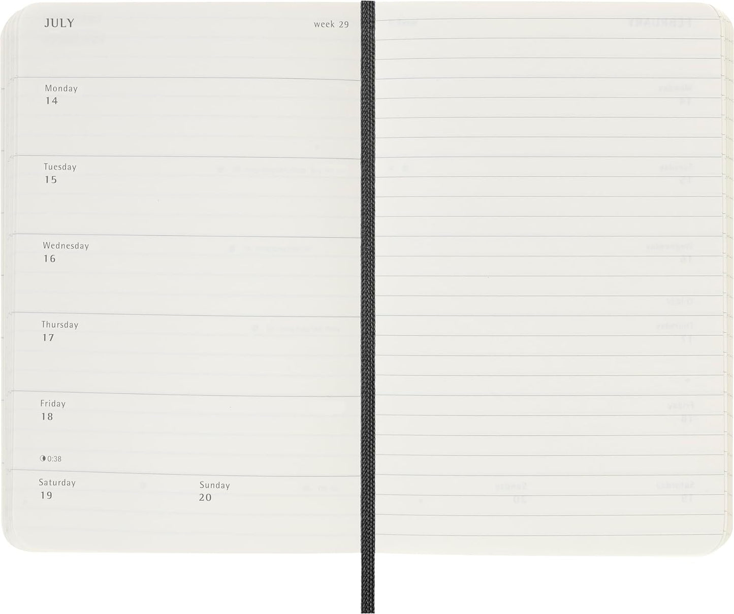 Moleskine 2024-2025 Pocket Classic Softcover Weekly 18 Month Calendar - Black (3.5"x5.5")