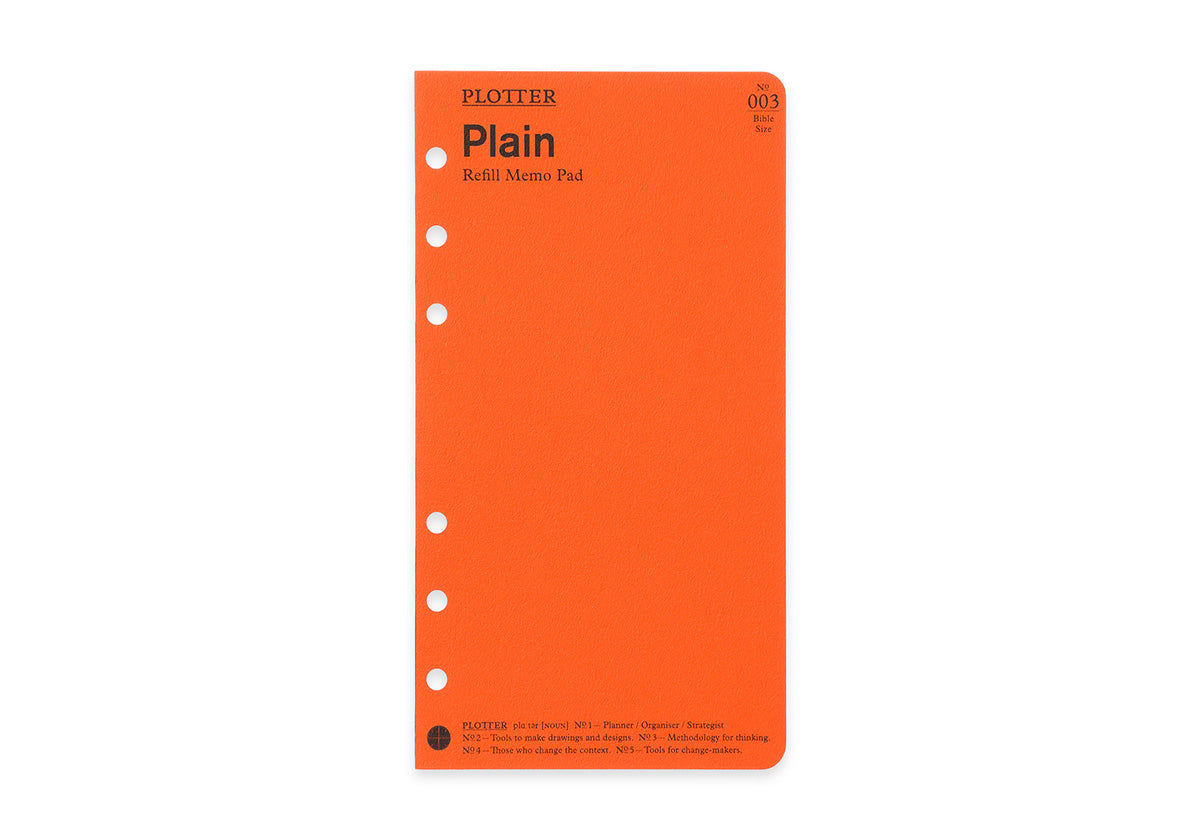 PLOTTER Refill Memo Pad Plain (80 Sheets) - Bible Size