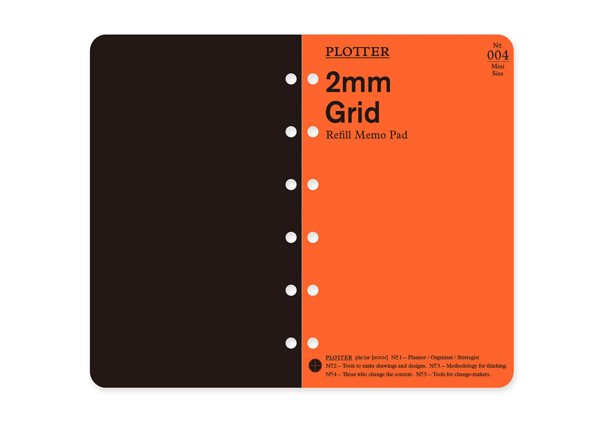 PLOTTER Refill Memo Pad 2mm Grid (80 Sheets) - Mini Size