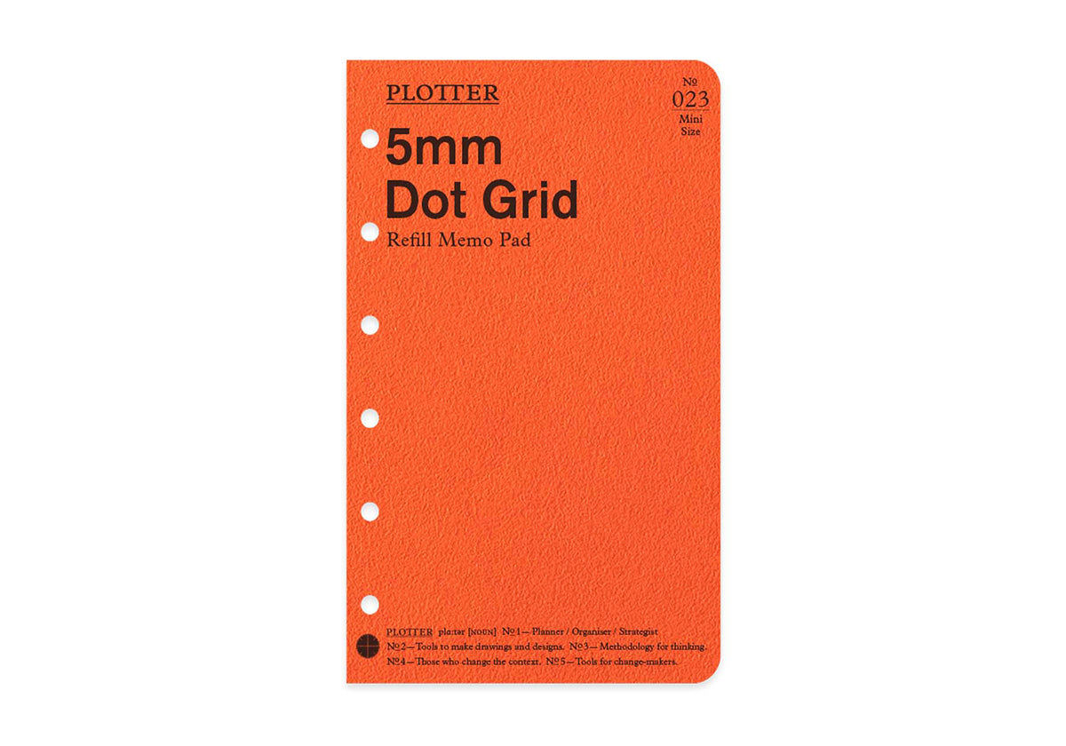 PLOTTER Refill Memo Pad 5mm Dot Grid (80 Sheets) - Mini Size