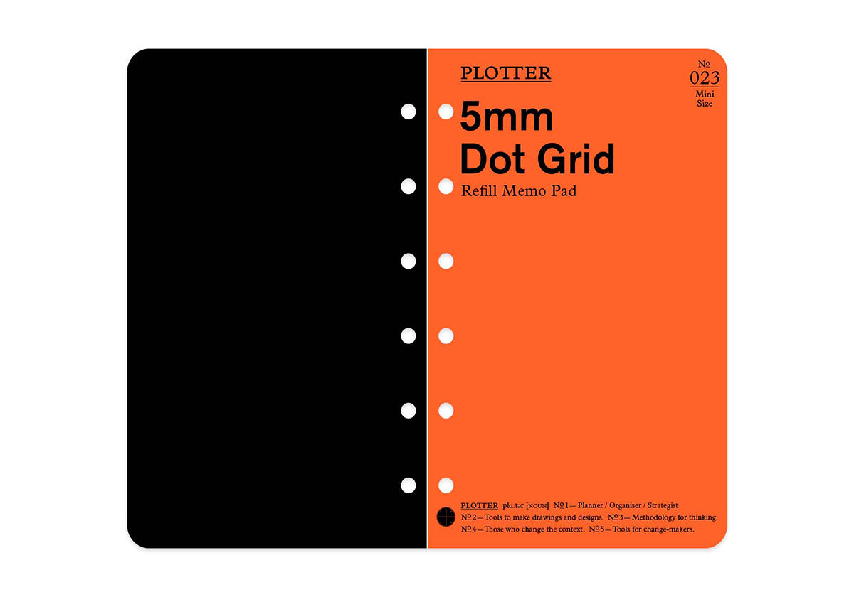 PLOTTER Refill Memo Pad 5mm Dot Grid (80 Sheets) - Mini Size