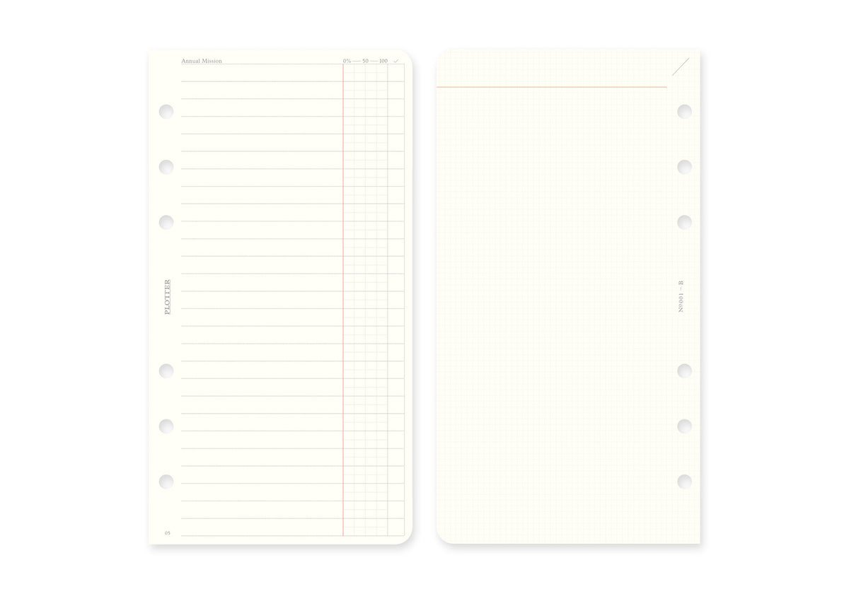 PLOTTER 2025 Monthly Schedule Refill - Bible Size