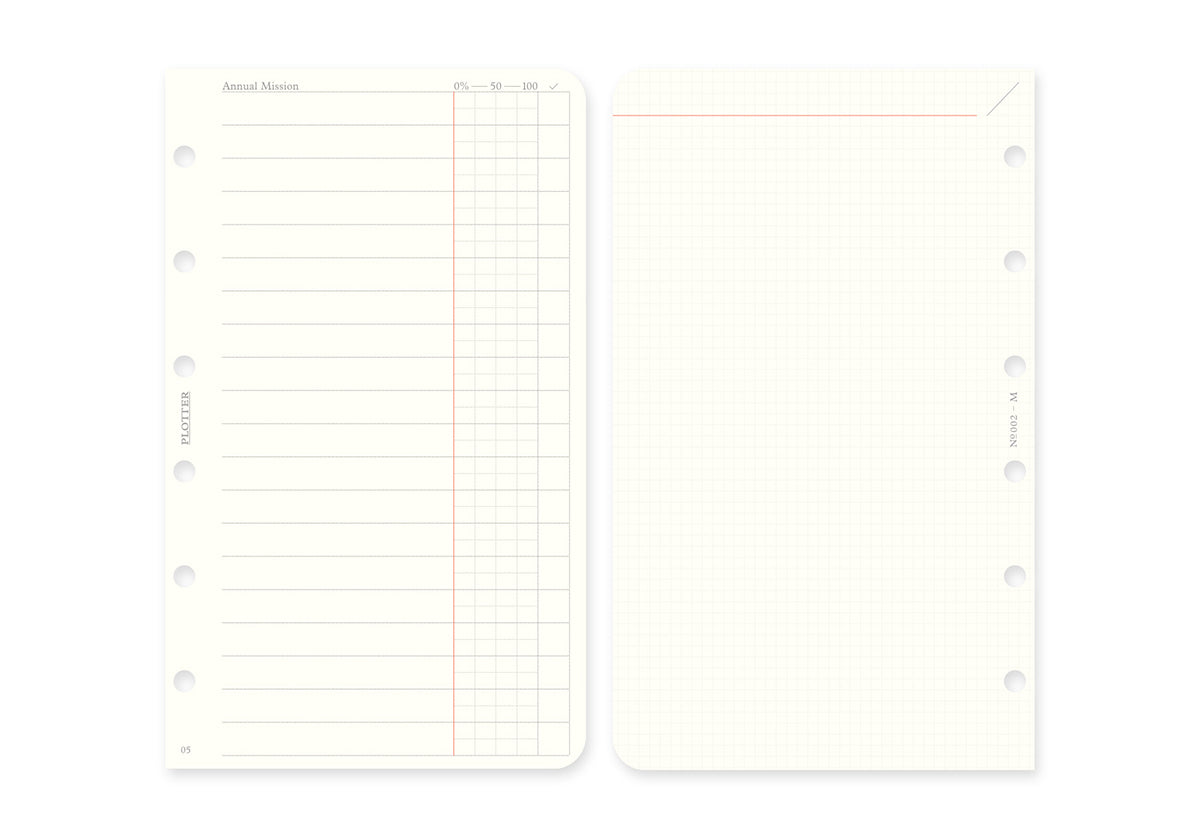 PLOTTER 2025 Weekly Schedule Refill - Mini Size