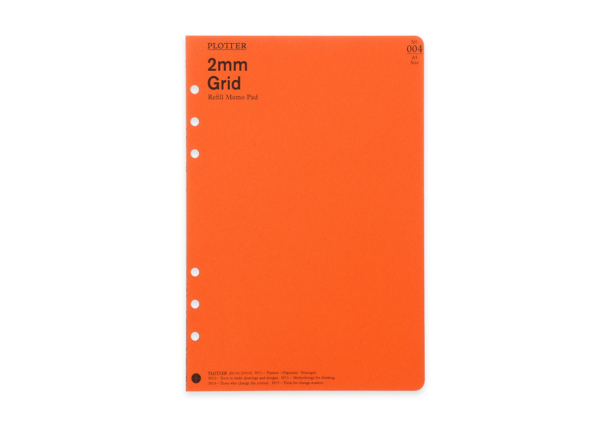 PLOTTER Refill Memo Pad 2mm Grid (80 Sheets) - A5 Size