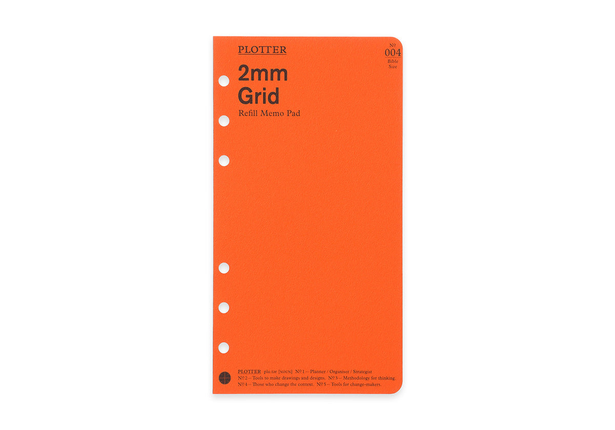 PLOTTER Refill Memo Pad 2mm Grid (80 Sheets) - Bible Size