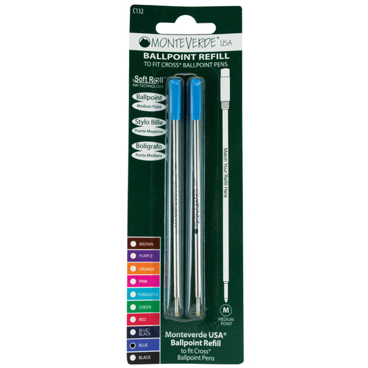 Cross Ballpoint Refills by Monteverde USA® - Blue Medium (2 ea)