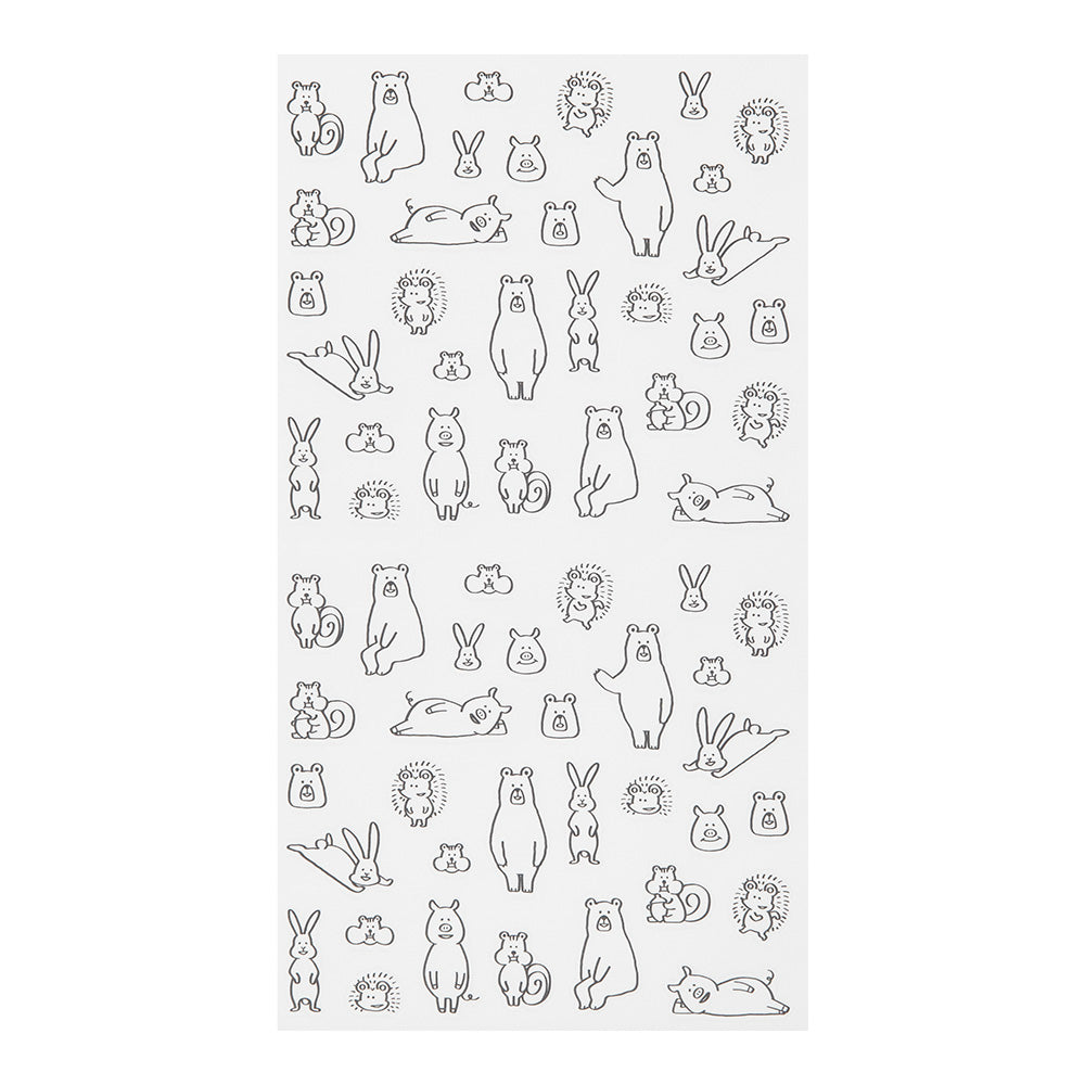 Midori Sticker Chat Forest Animals