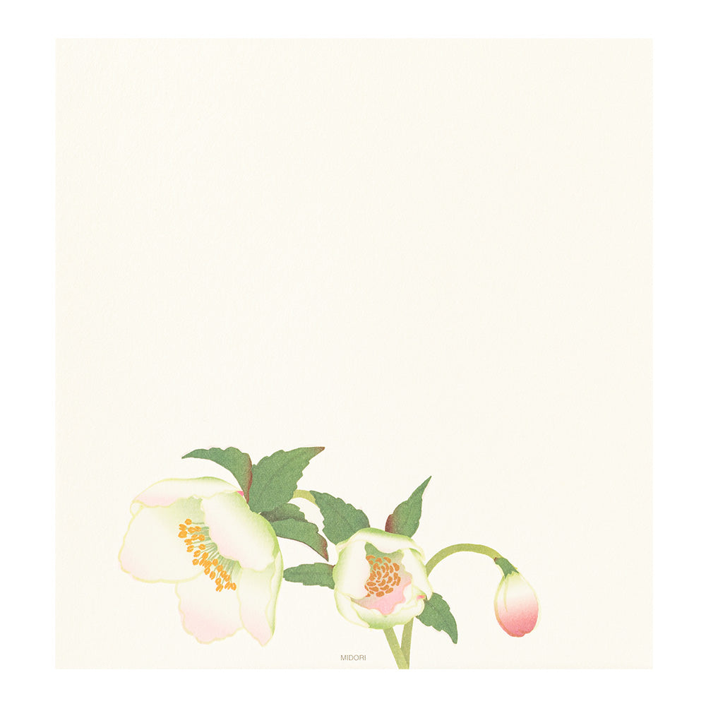 Midori Four Designs Letterpad - Christmas Rose