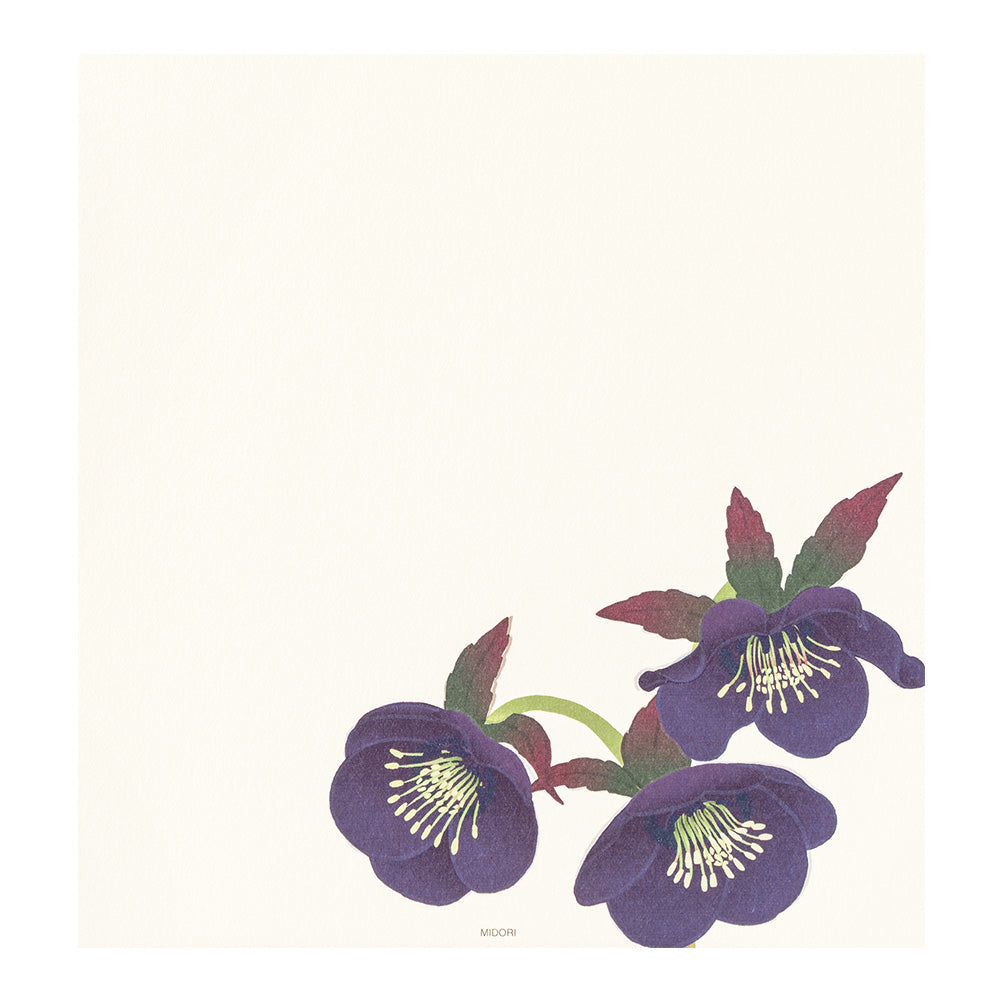 Midori Four Designs Letterpad - Christmas Rose