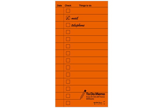 Midori To Do Memo Pad - Orange