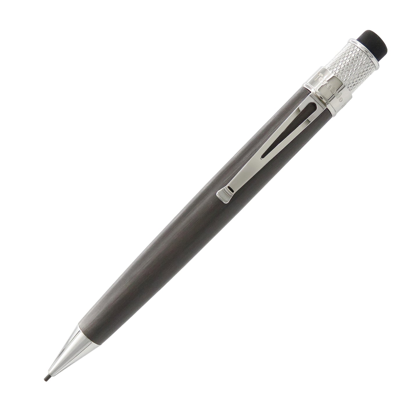 Retro 51 Tornado Tornado Gift Set - Platinum Executive Black Nickel Platinum (Rollerball Ball and Pencil 1.15mm)