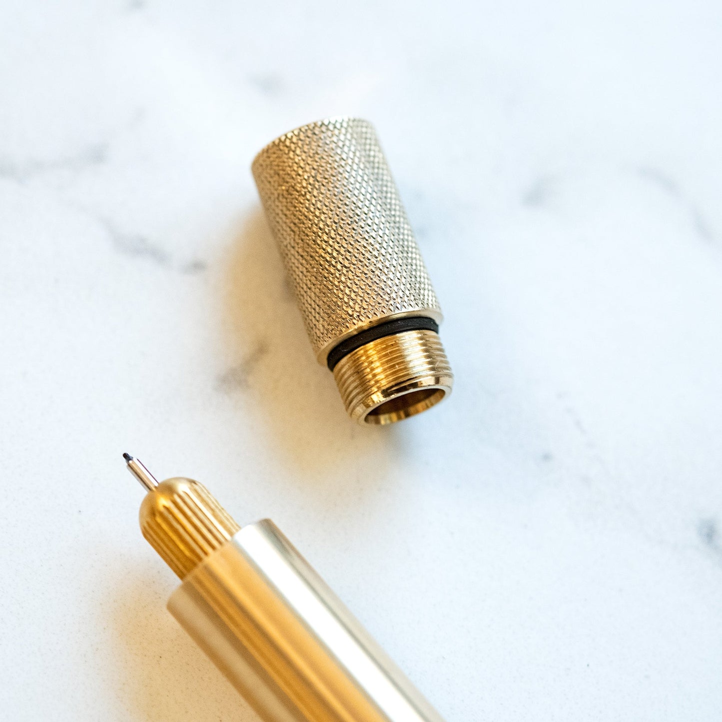 Tom's Studio Lumos Pro The Infinitely Refillable Pen - Brass (Duo Tip)