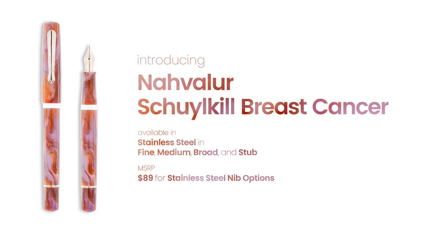 Nahvalur Schuylkill Fountain Pen - Breast Cancer Awareness