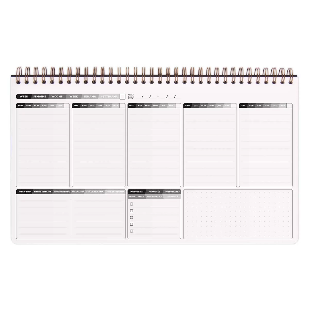 Clairefontaine My Weekly Planner - Black (11.5 x 6.5)