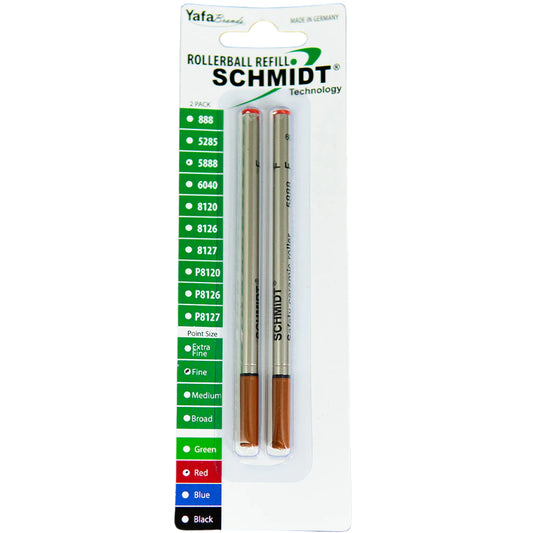 Schmidt Ceramic Rollerball Refill - Red Fine (2ea)