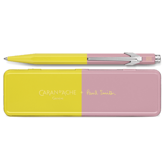 Caran d'Ache 849 Paul Smith Ballpoint - Chartreuse Yellow/Rose Pink (Special Edition)