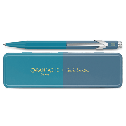 Caran d'Ache 849 Paul Smith Ballpoint - Cyan Blue/Steel Blue (Special Edition)