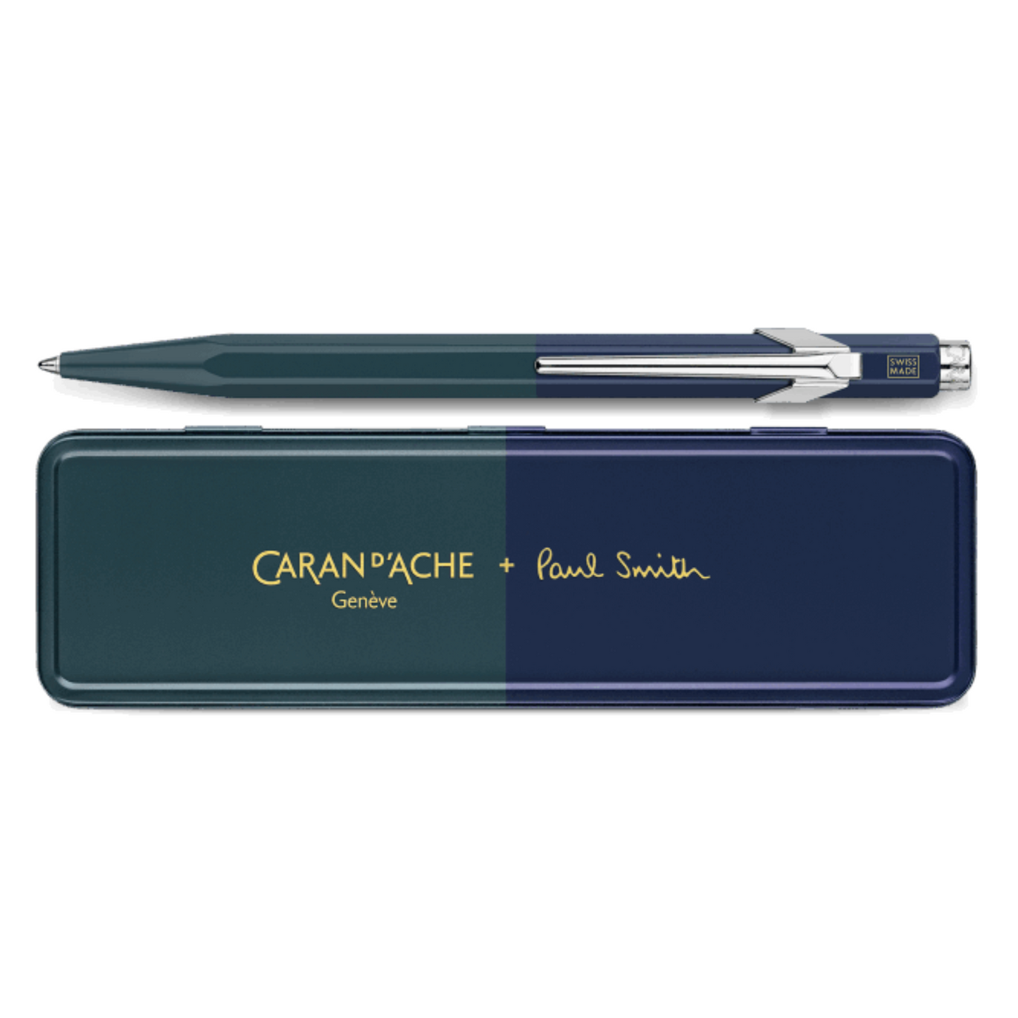 Caran d'Ache 849 Paul Smith Ballpoint - Racing Green/Navy Blue (Special Edition)