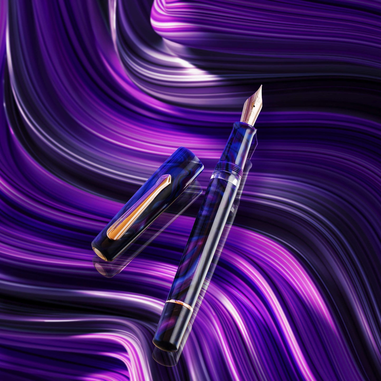 Nahvalur Schuylkill Cichlid Purple Fountain Pen