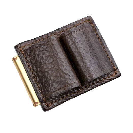 The Superior Labor Toscana Leather Clip Pen Holder - Brown