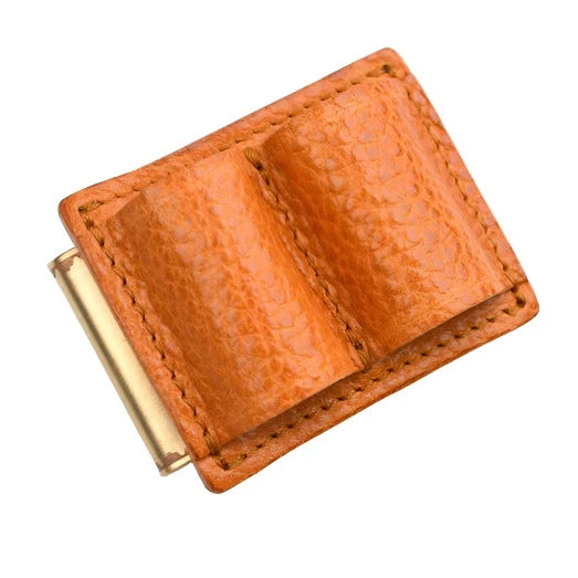 The Superior Labor Toscana Leather Clip Pen Holder - Camel