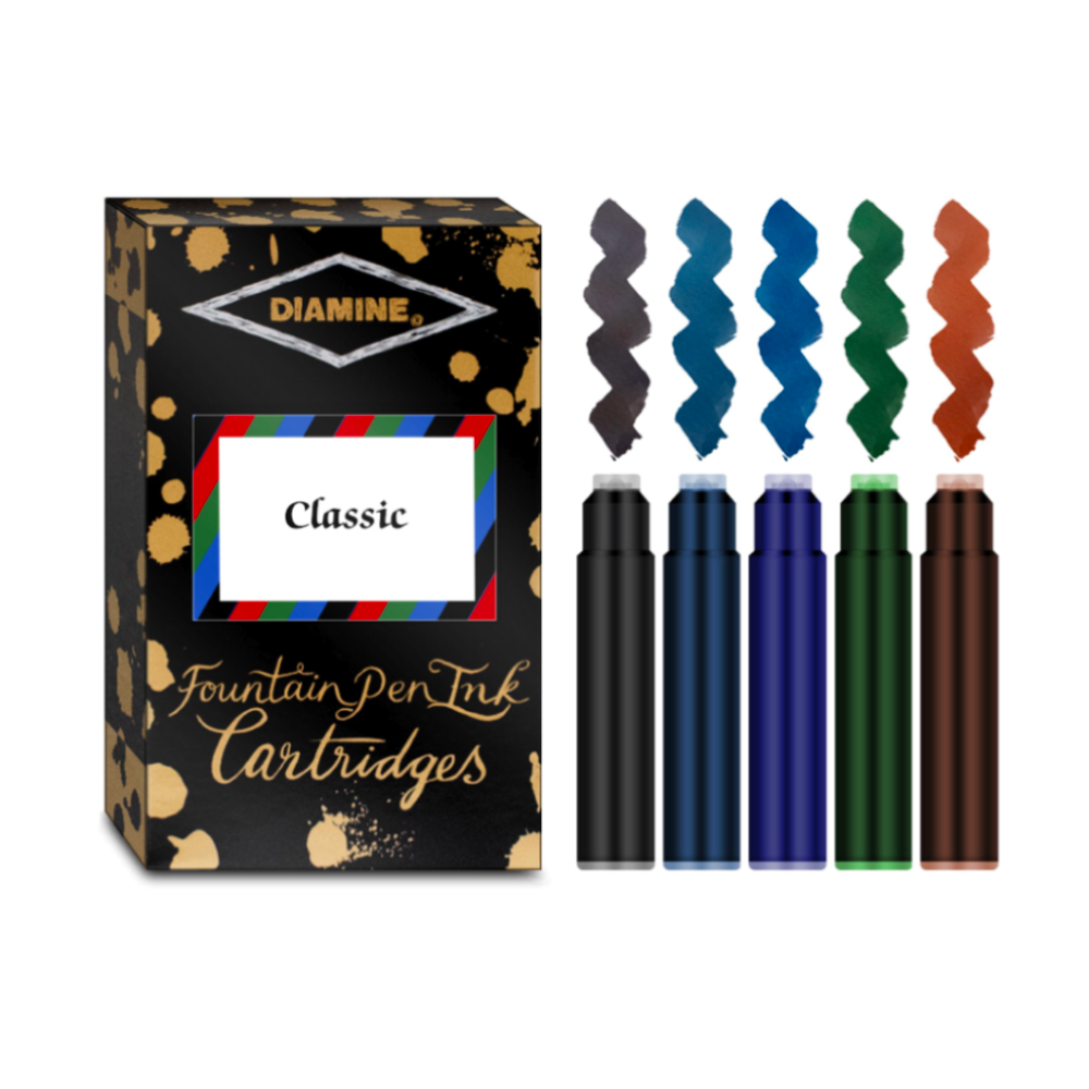 Diamine Mixed Classic Ink Cartridge Set (20 per Box)