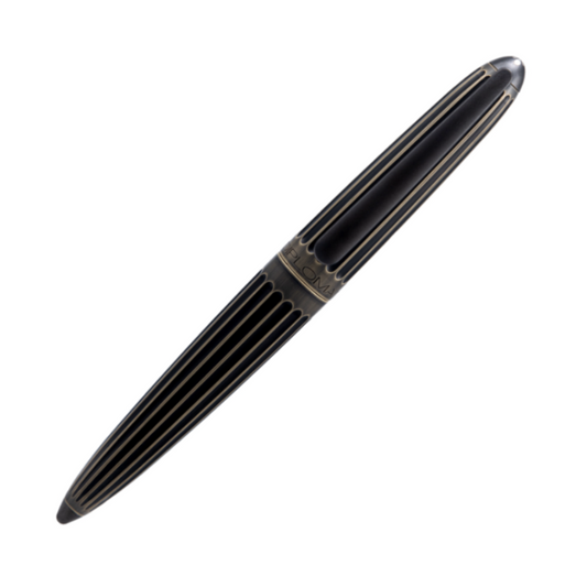 Diplomat Aero Fountain Pen - Stripes Oxyd Brass