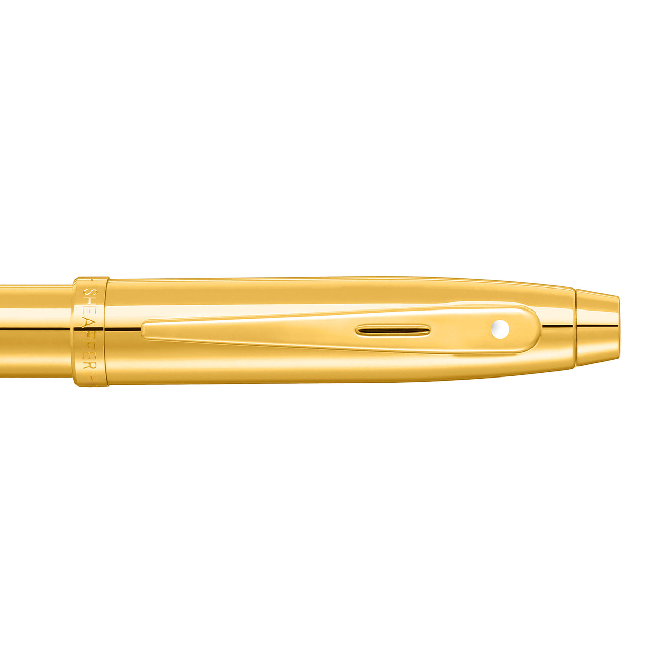 Sheaffer 100 Chrome Ballpoint Pen with Gold Tone Trim