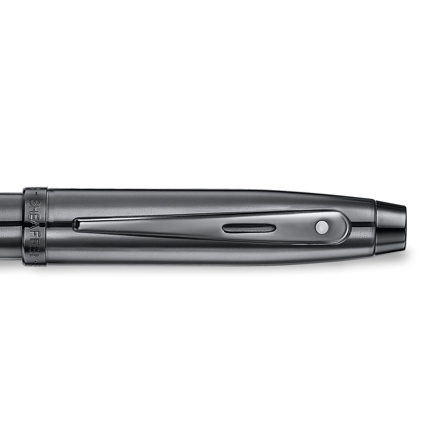 Sheaffer 100 Fountain Pen - Shiny Dark Grey Gunmetal with PVD Trim