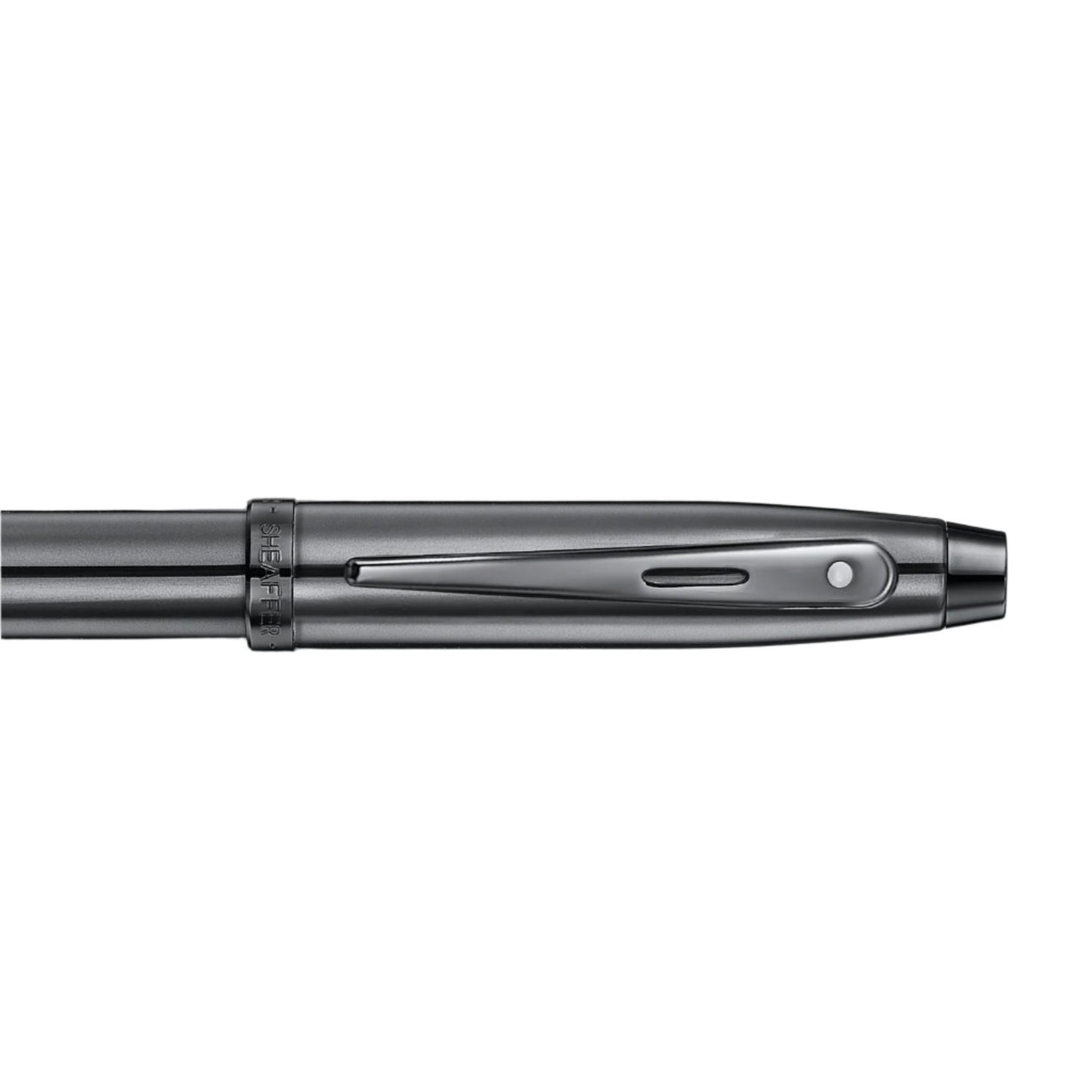 Sheaffer 100 Ballpoint - Shiny Dark Grey Gunmetal with PVD Trim