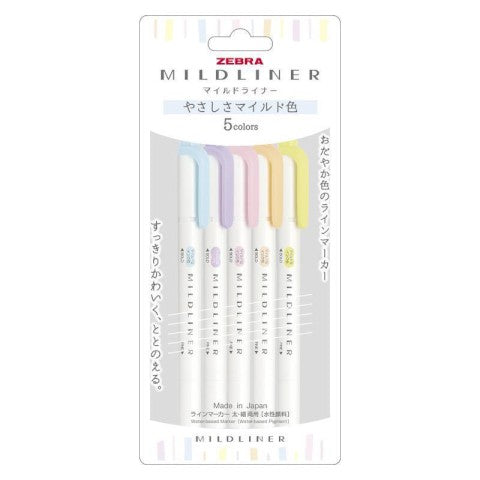 Zebra Mildliner 5 Color Set YC