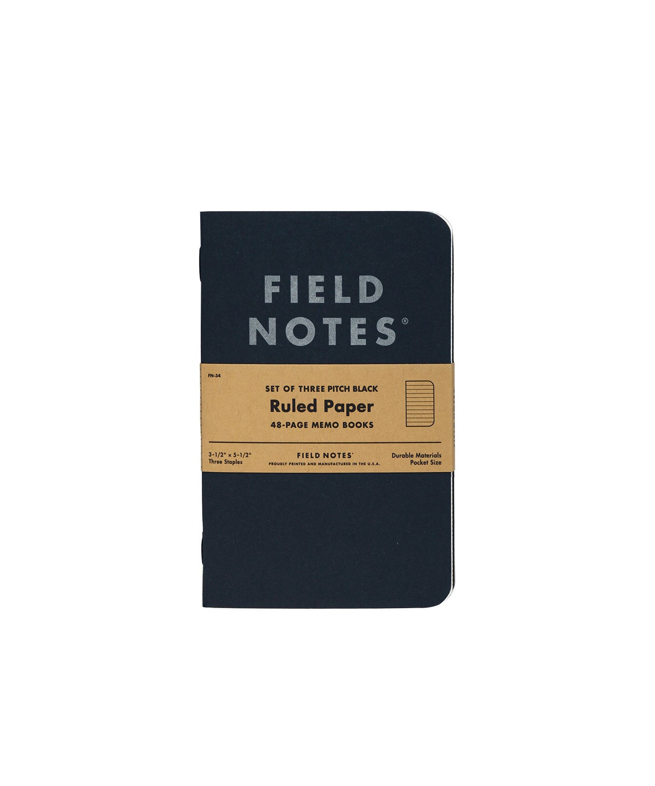 Field Notes Pitch Black Memo Book - Dot-Graph (3-Pack)