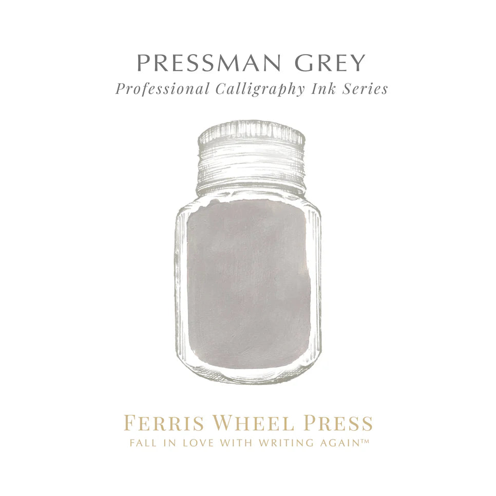 Ferris Wheel Press Pressman Grey Calligraphy (28ml) Bottled Ink