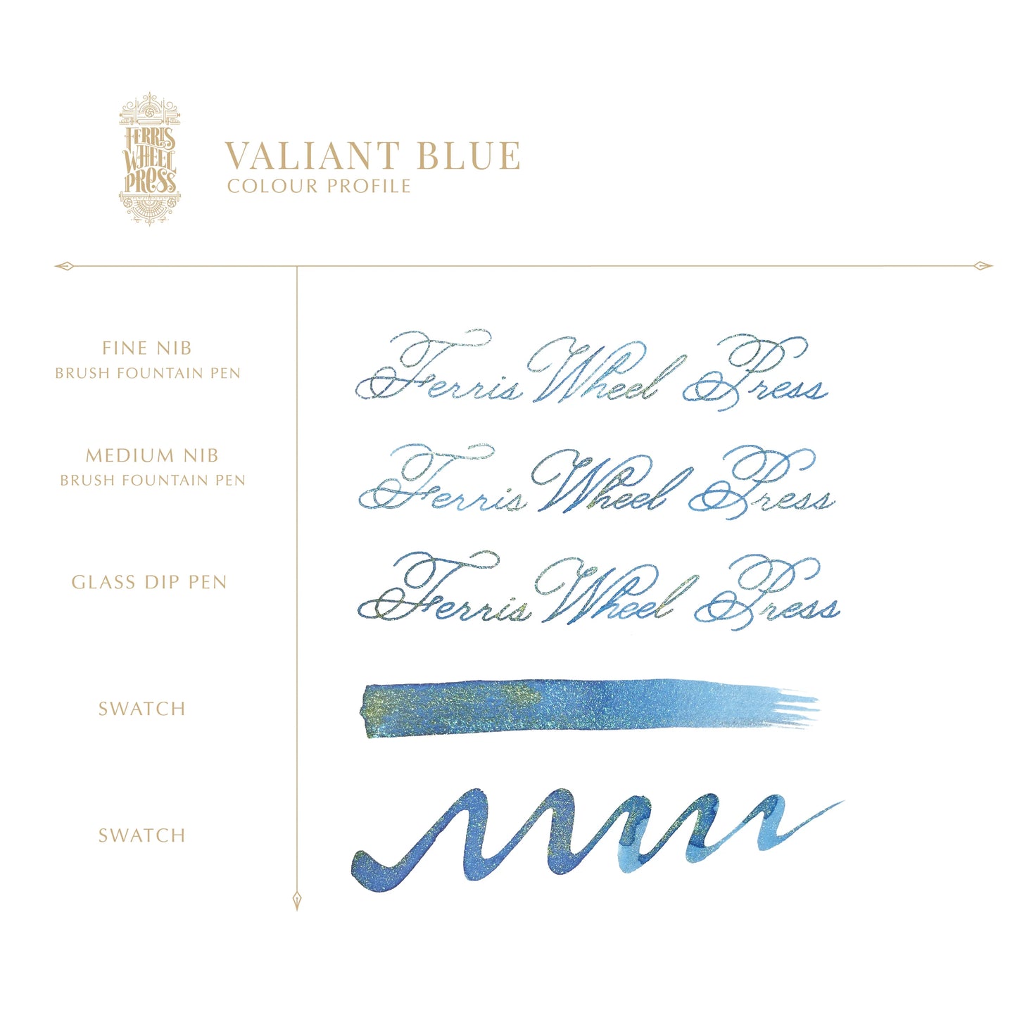 Ferris Wheel Press Valiant Blue (20ml) Bottled Ink - Beauty and the Beast