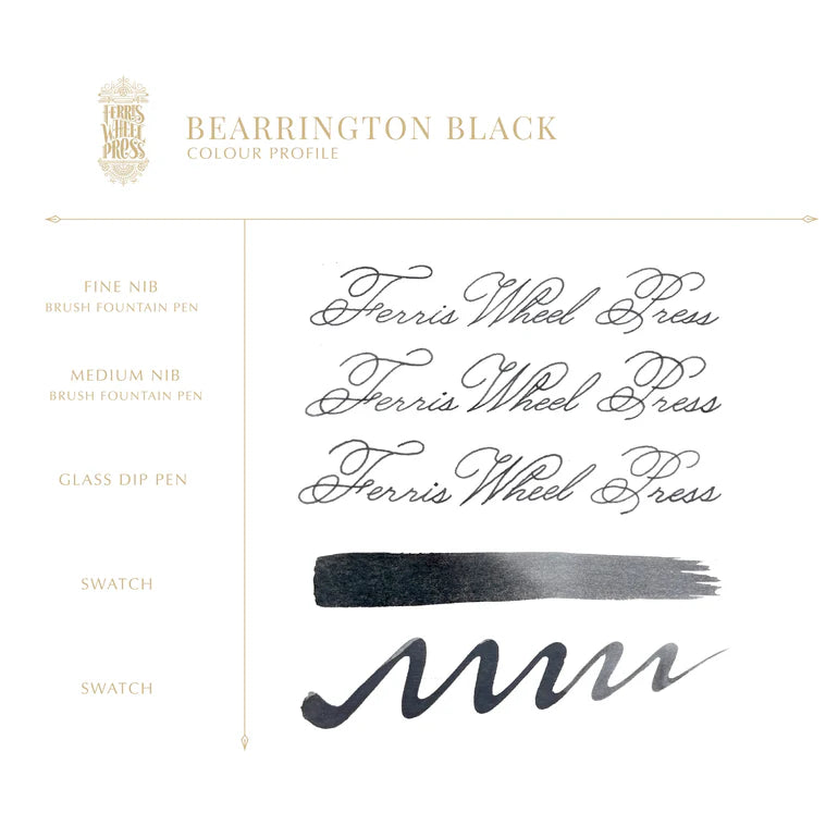 Ferris Wheel Press Bearrington Black (10ml) Bottled Ink