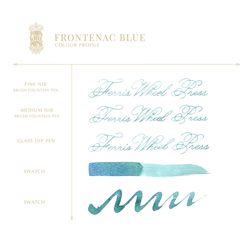 Ferris Wheel Press Frontenac Blue (38ml) Bottled Ink