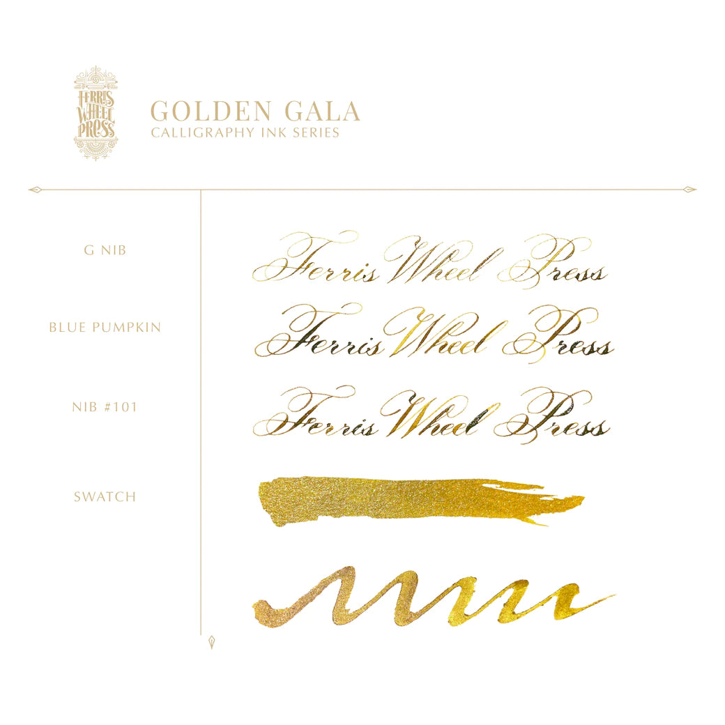 Ferris Wheel Press Golden Gala Calligraphy (28ml) Bottled Ink