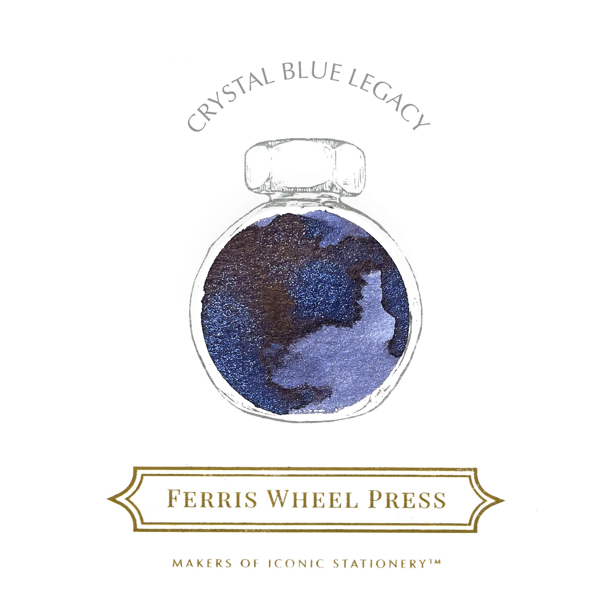 Ferris Wheel Press Crystal Blue Legacy Bottled Ink - 38 ml