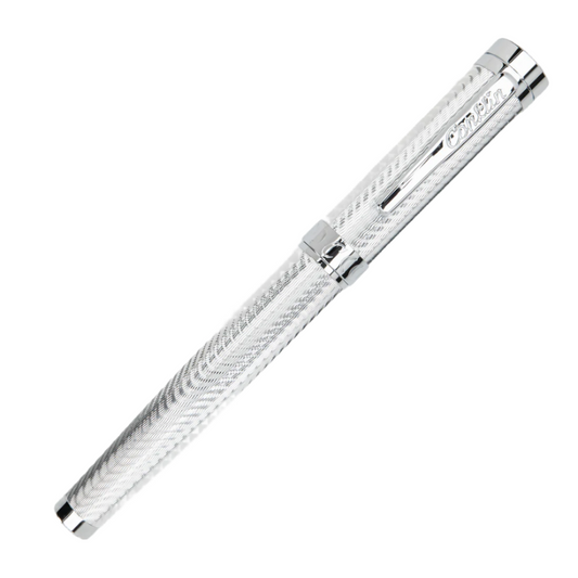 Conklin Herringbone Signature Fountain Pen - Silver (Discontinued)