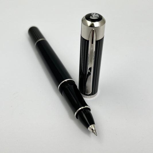 Pre-Owned Pelikan Ductus Black and Silver Rollerball