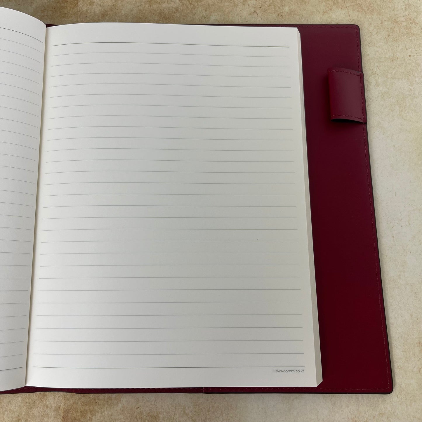 Orom Leather Refillable Journal - Red (7.25x9.25)