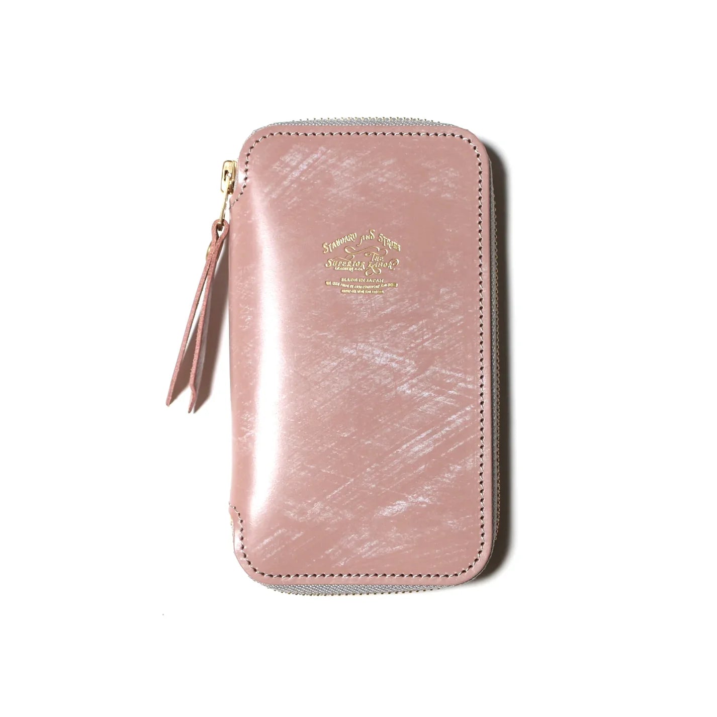 The Superior Labor Bridle Leather Zip Pen Case - Old Rose