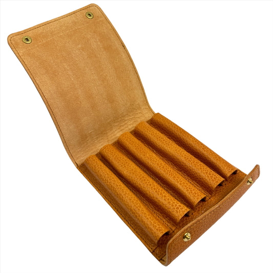 The Superior Labor Toscana Fountain Pen Case - Camel (Five Pens)