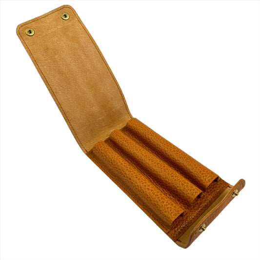 The Superior Labor Toscana Fountain Pen Case - Camel (Three Pens)