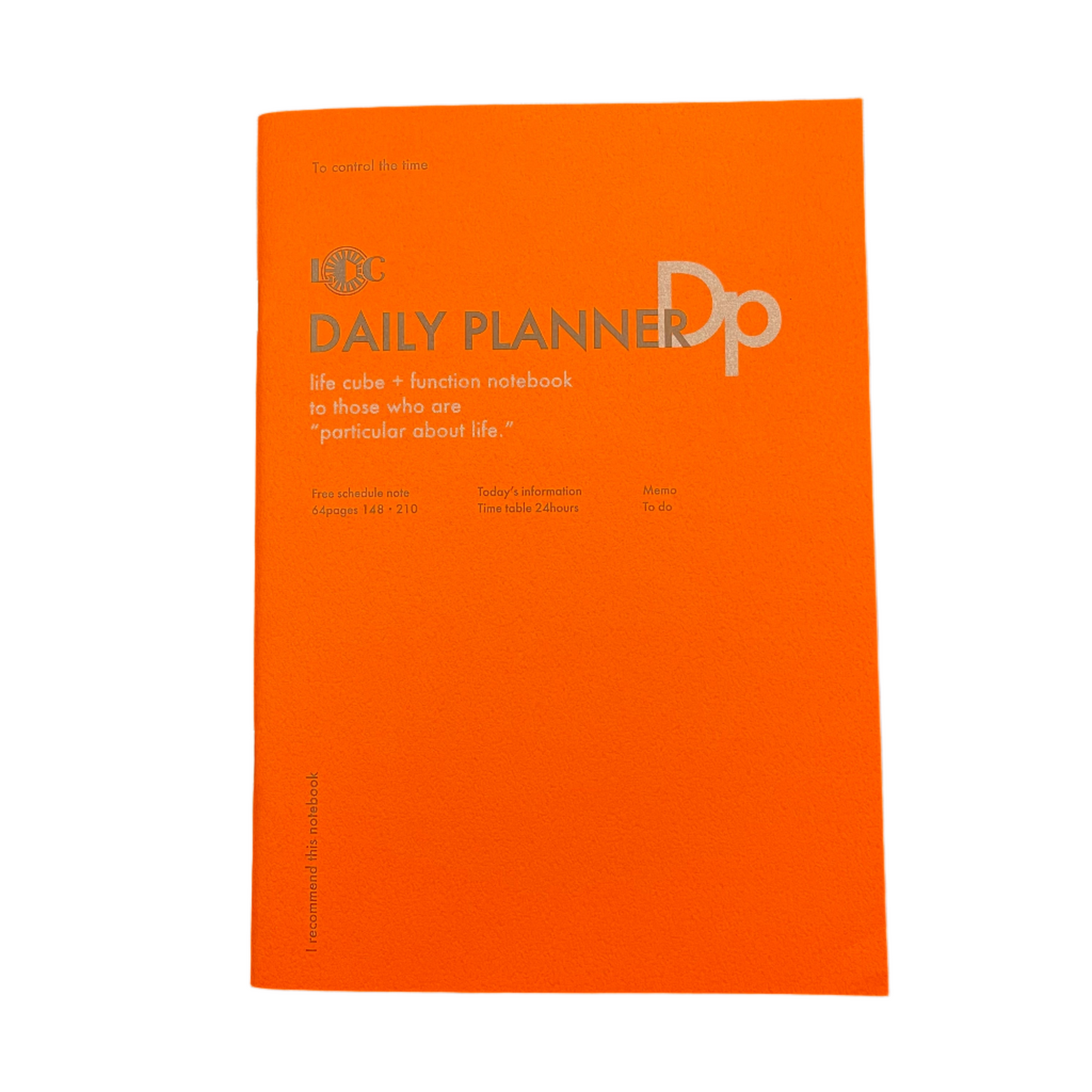 Luddite Function Notebook - Undated Daily Planner (Orange)